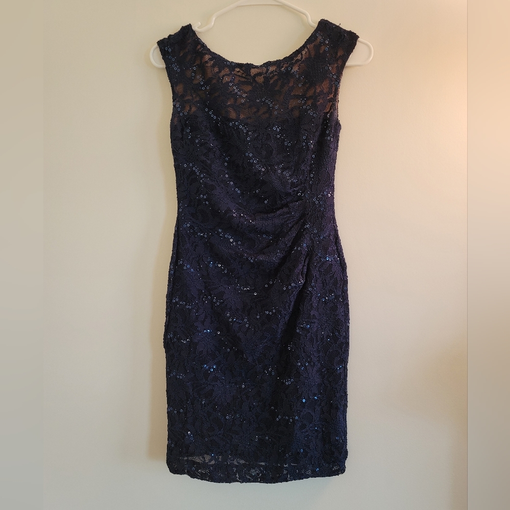 Ralph Lauren petite navy sparkly dress